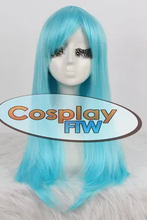 65cm Long Blue Cosplay Wig