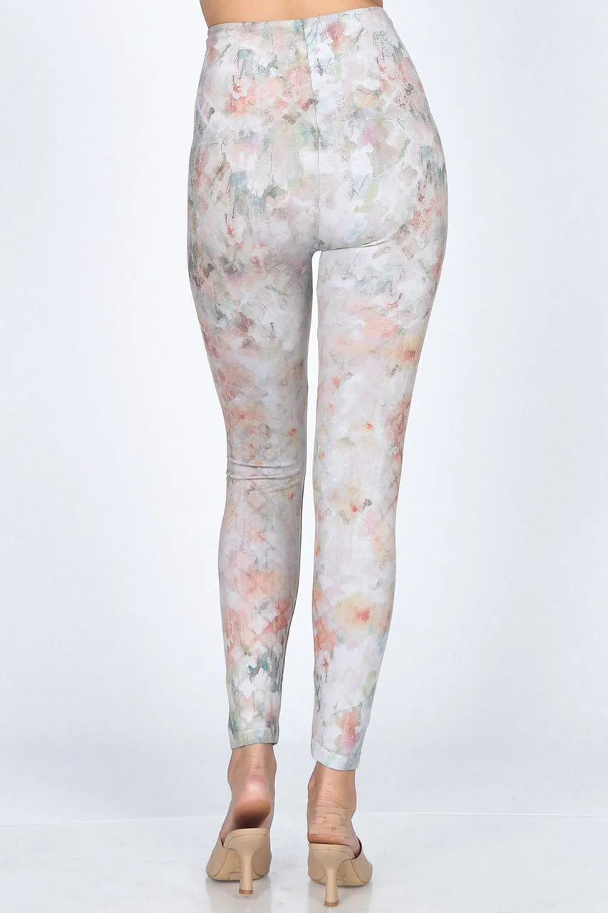 B4292DX High Waist Full Length Legging Monet Floral