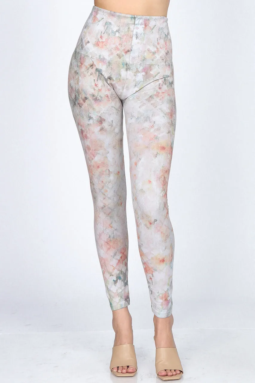 B4292DX High Waist Full Length Legging Monet Floral