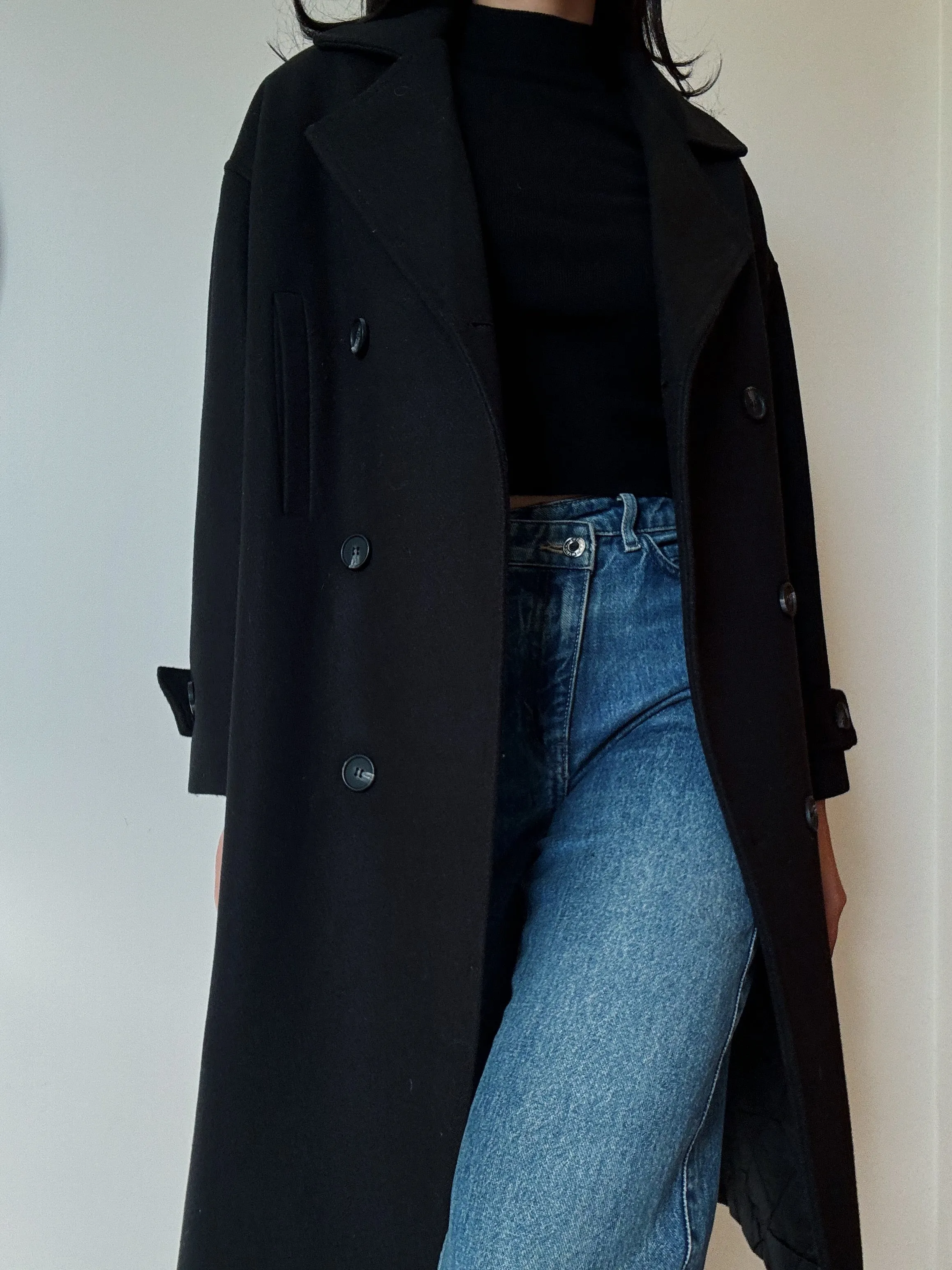 Black Belted Coat