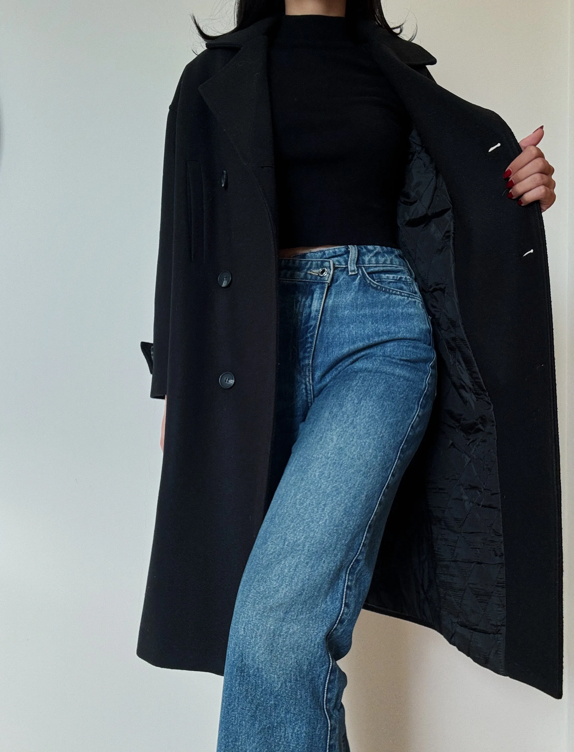 Black Belted Coat