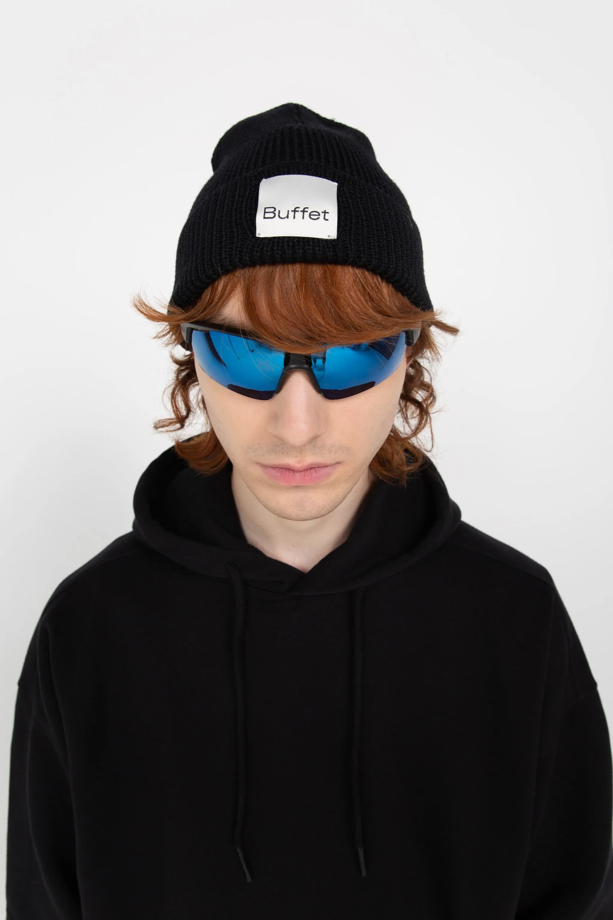 Black classic merino beanie