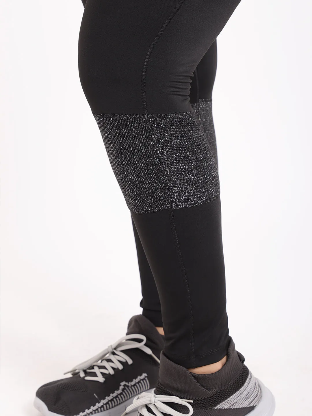 Black Shimmer Tres Chic Leggings