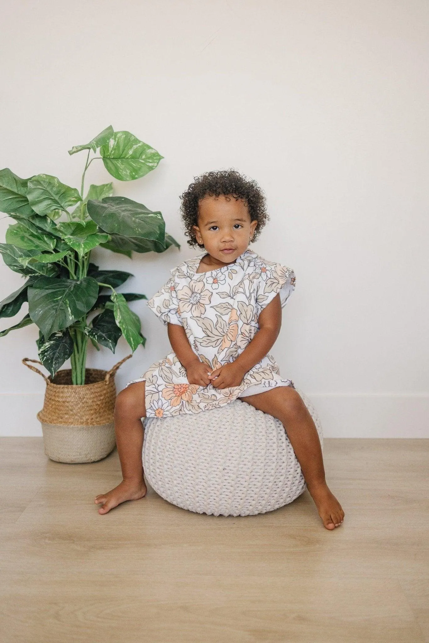 Boho Floral Beach Poncho Towel