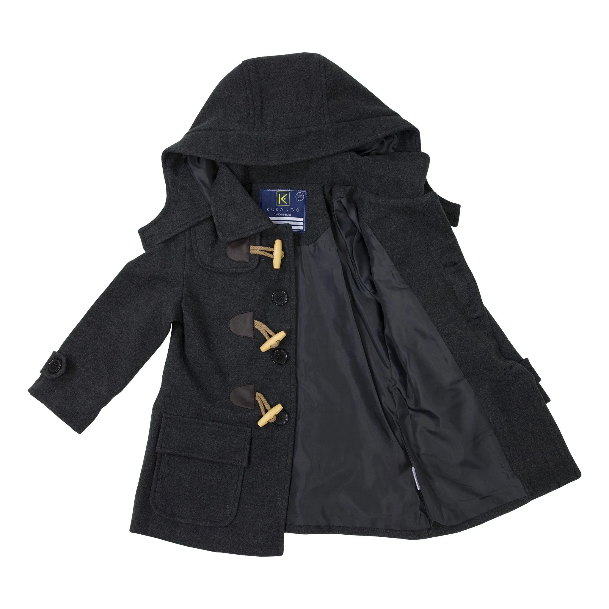 Boys Classic Overcoat - Charcoal