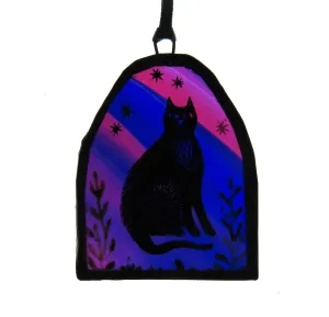 Cat - Stained Glass Panel by Debra Eden