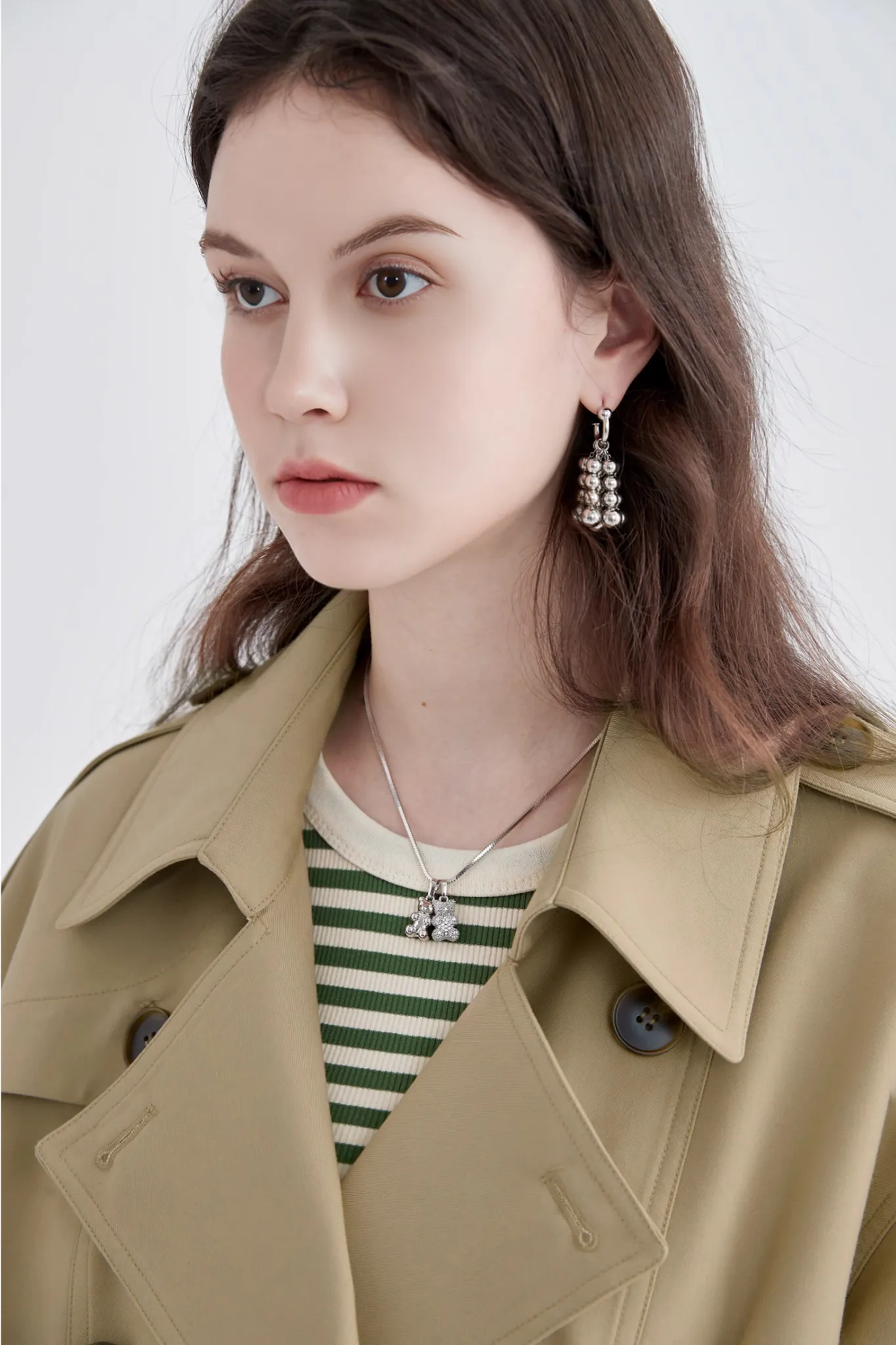 Classic Double Breasted Womens Trench Coat