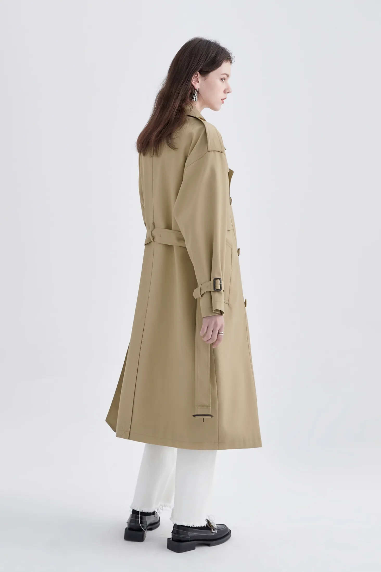 Classic Double Breasted Womens Trench Coat
