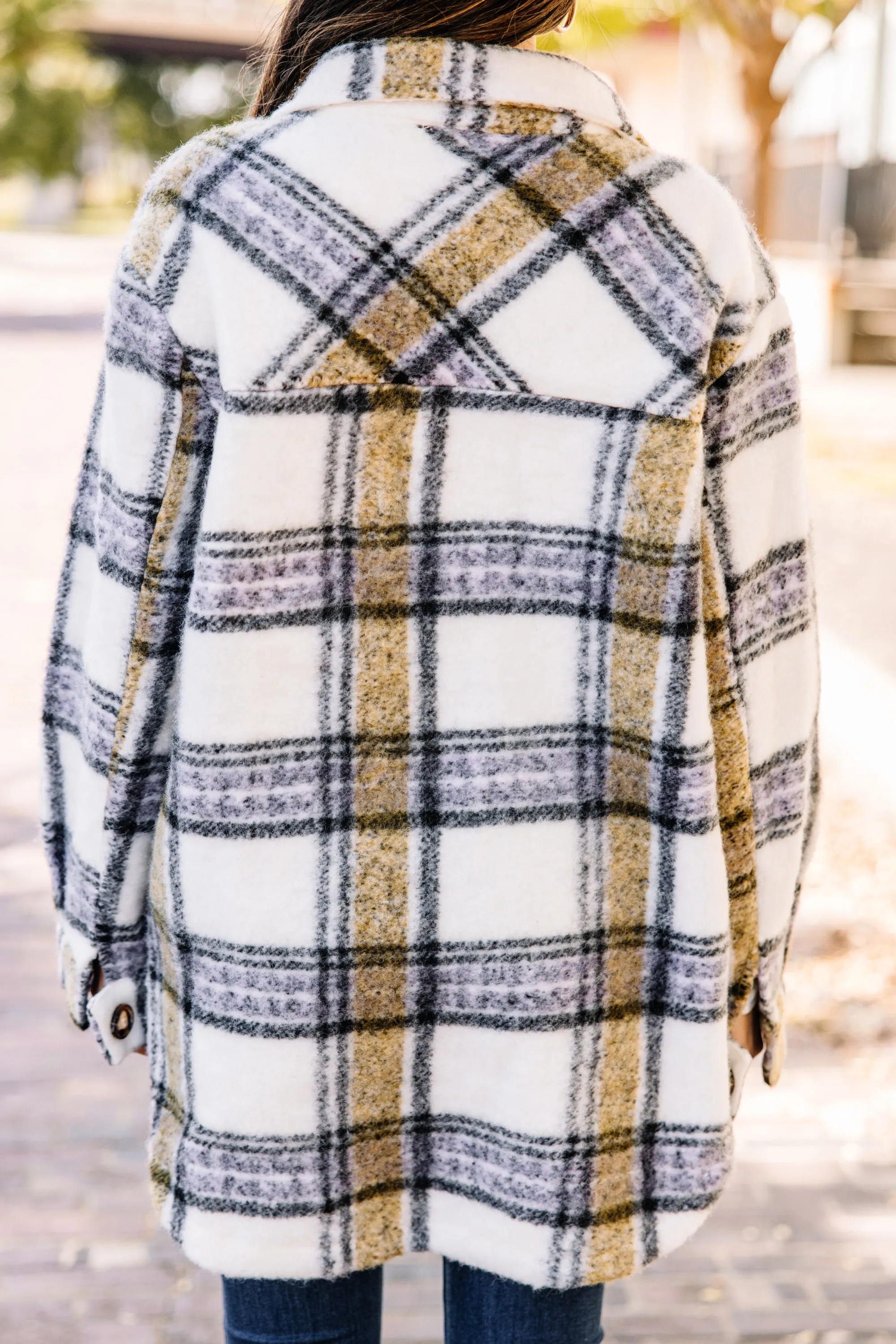 Come Around Blue Plaid Shacket