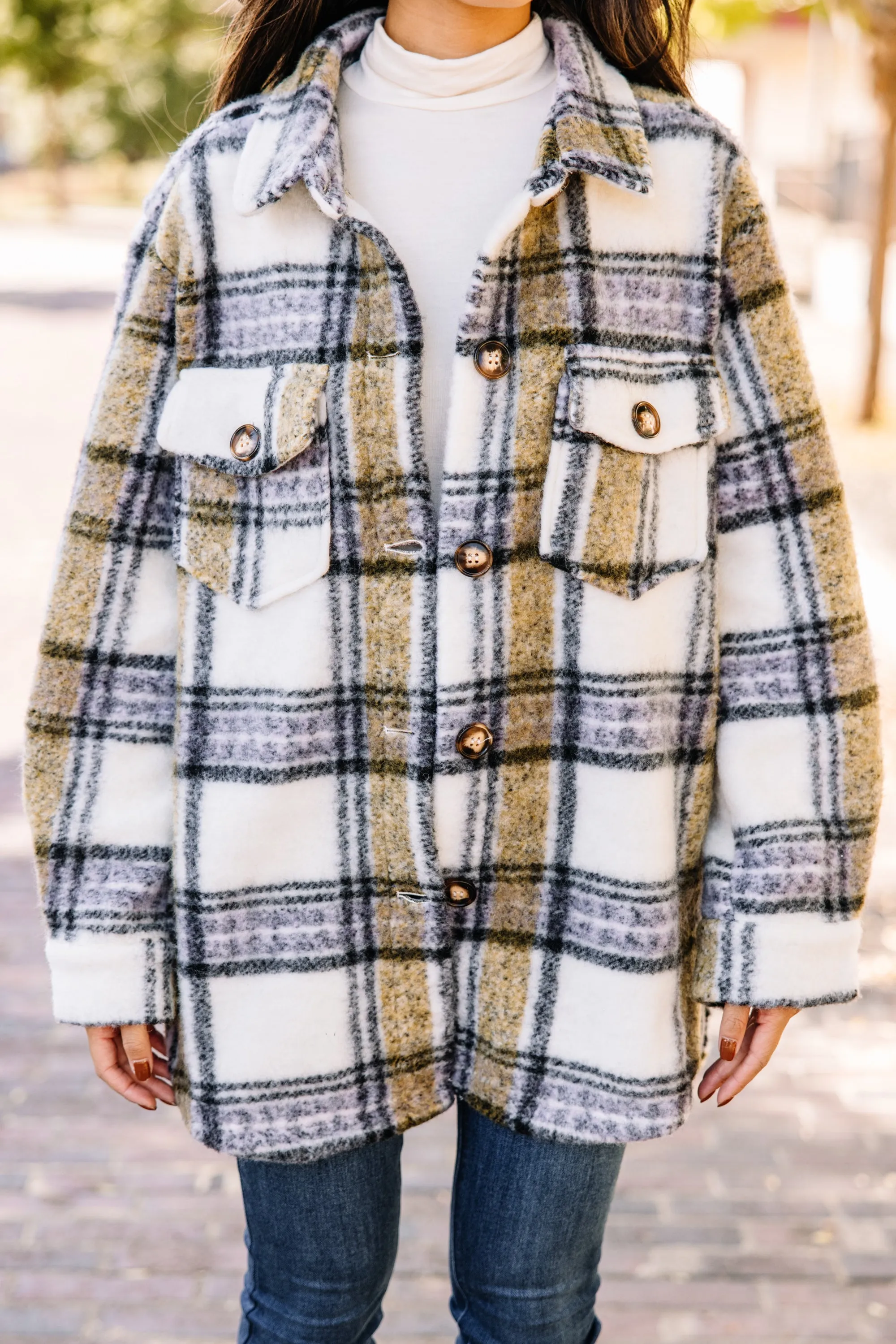 Come Around Blue Plaid Shacket