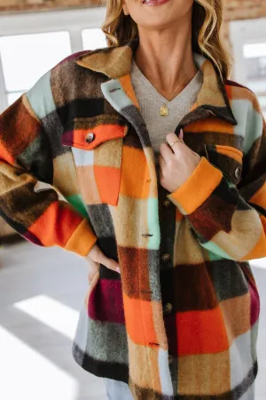 Corine Plaid Print Shacket | DROPSHIP