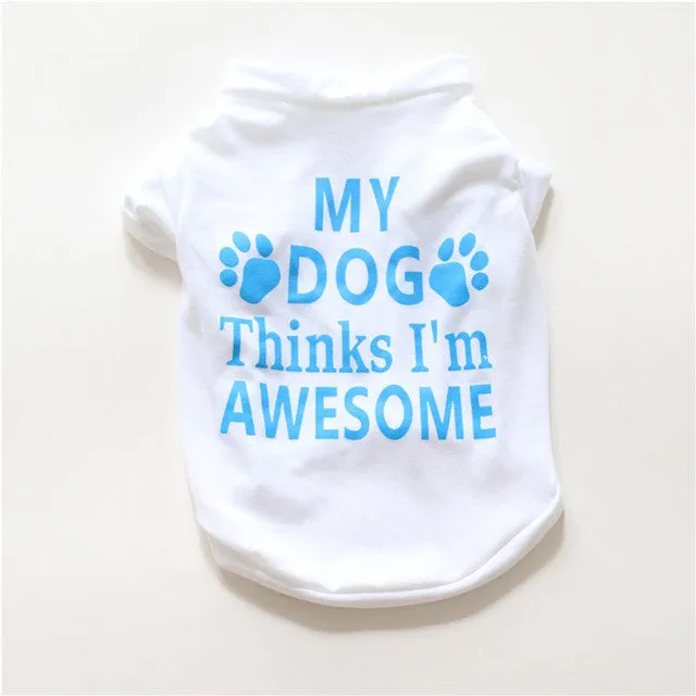 Cute Printed Summer tshirt Dog Clothes