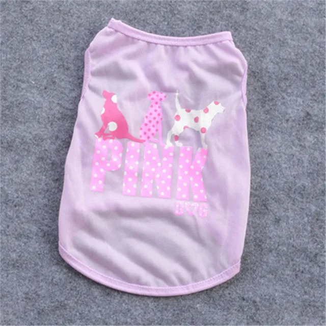 Cute Printed Summer tshirt Dog Clothes