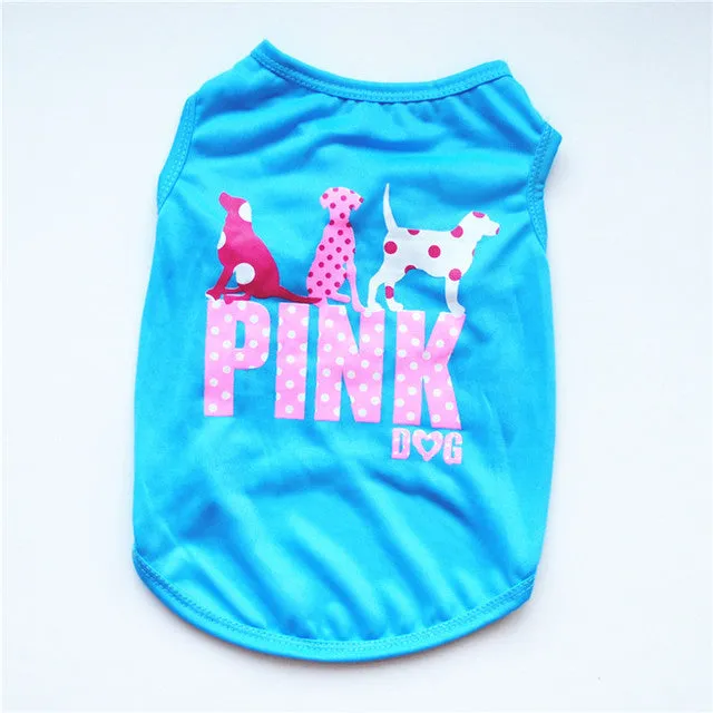 Cute Printed Summer tshirt Dog Clothes
