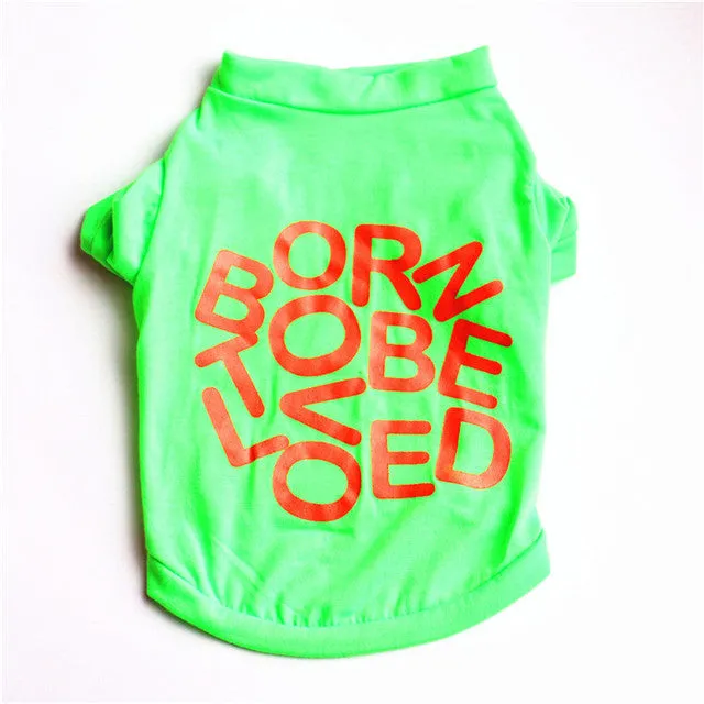Cute Printed Summer tshirt Dog Clothes