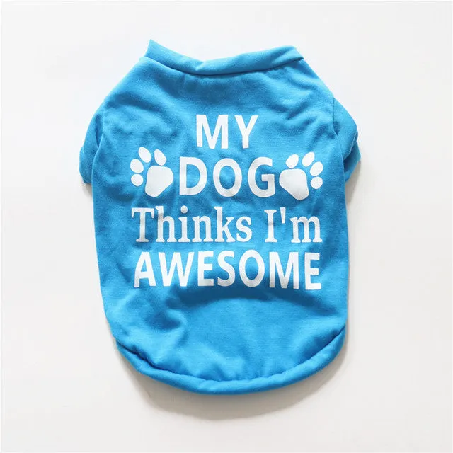 Cute Printed Summer tshirt Dog Clothes
