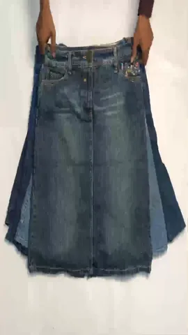 Cutting-Edge Stitches x denim skirts 🔥(S-637)