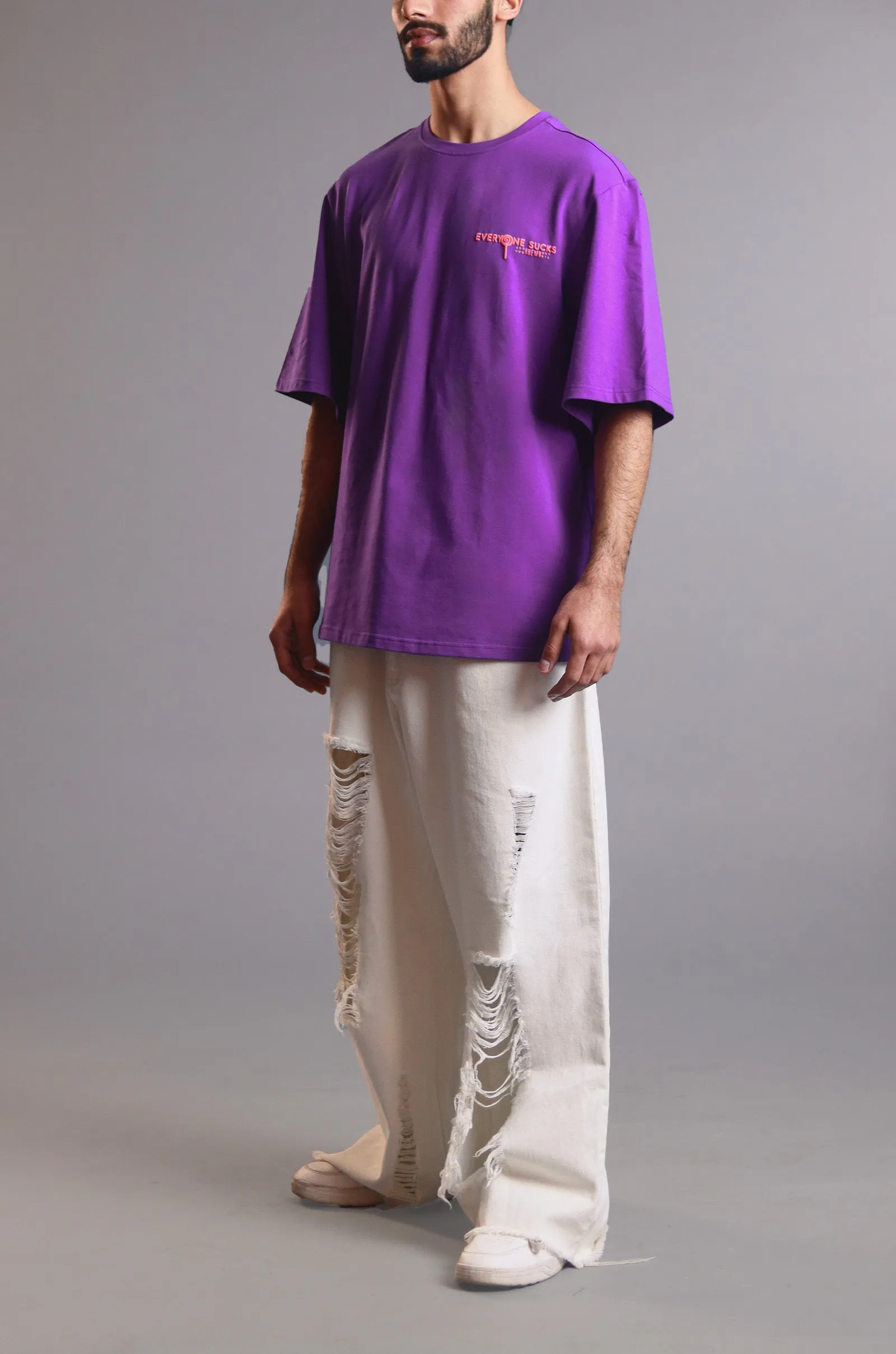 Everyone Sucks' T-shirt (Purple)
