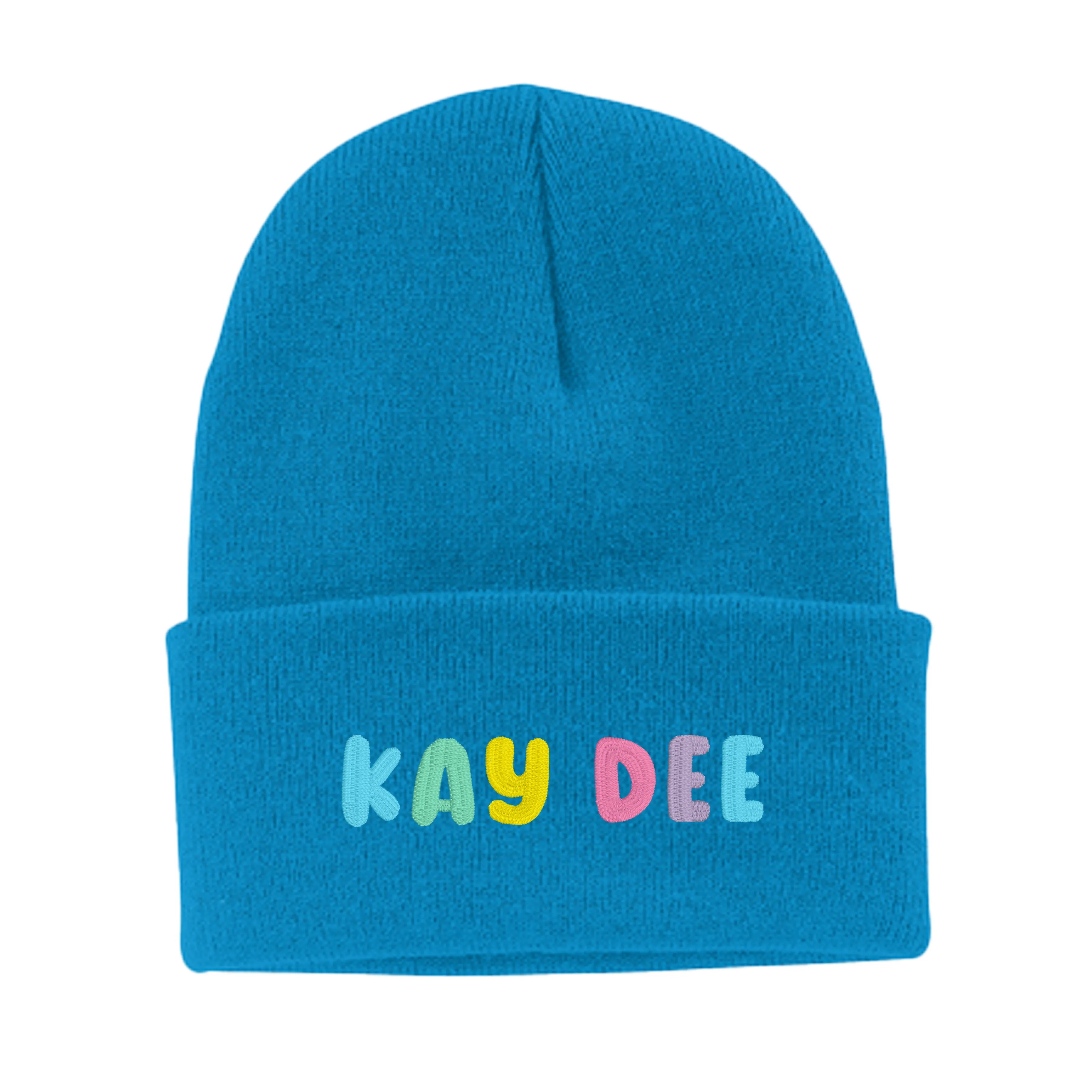 Kappa Delta Bubble Embroidered Beanie - Kay Dee Pastel