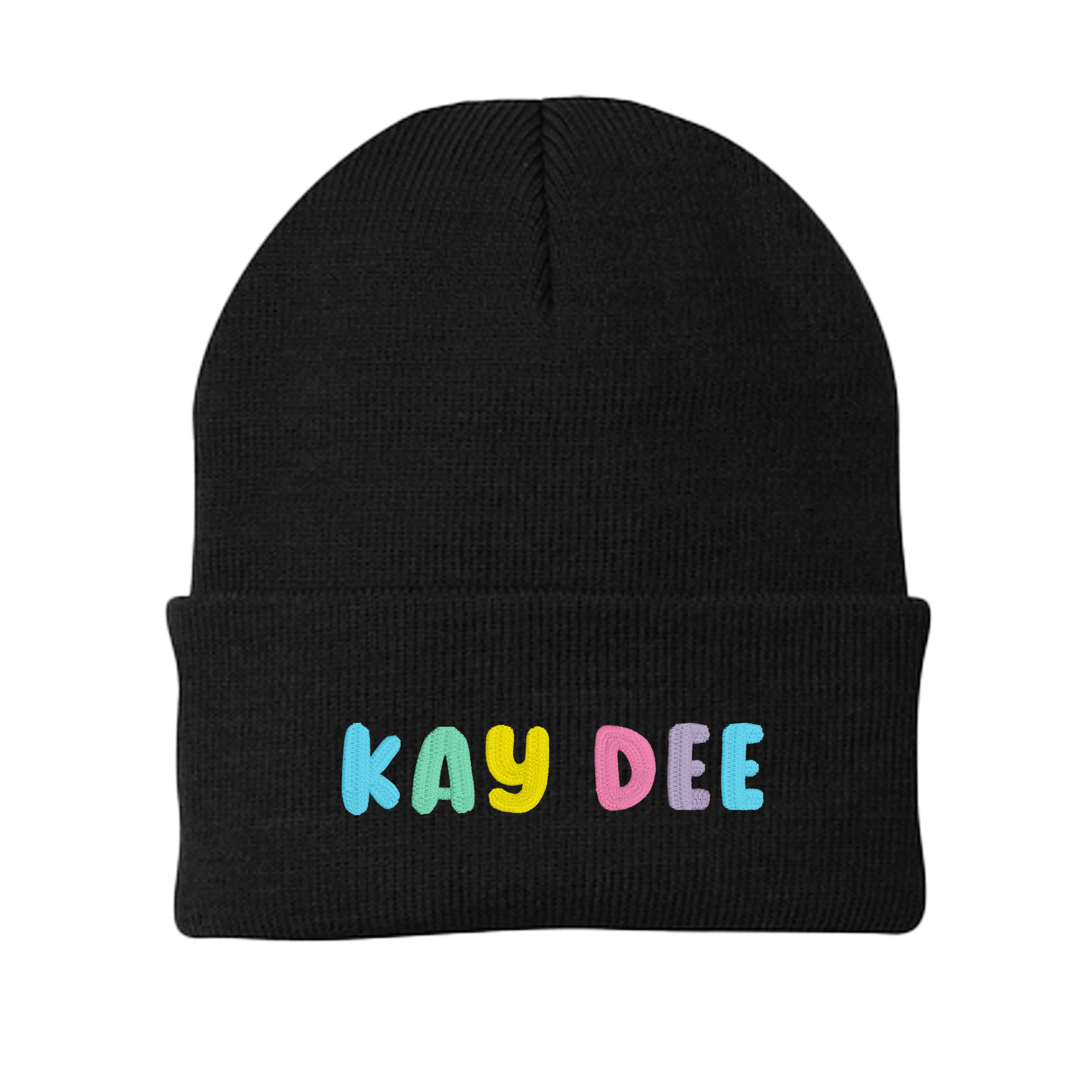 Kappa Delta Bubble Embroidered Beanie - Kay Dee Pastel