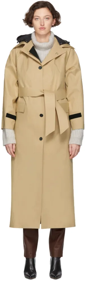 KASSL Editions Beige Hooded Trench Coat