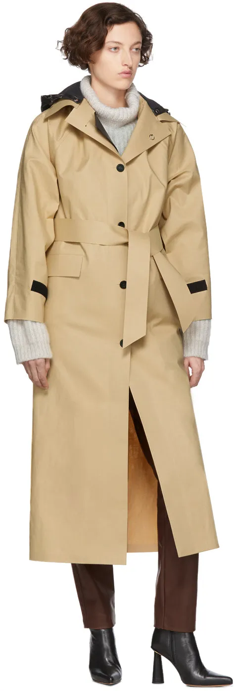 KASSL Editions Beige Hooded Trench Coat
