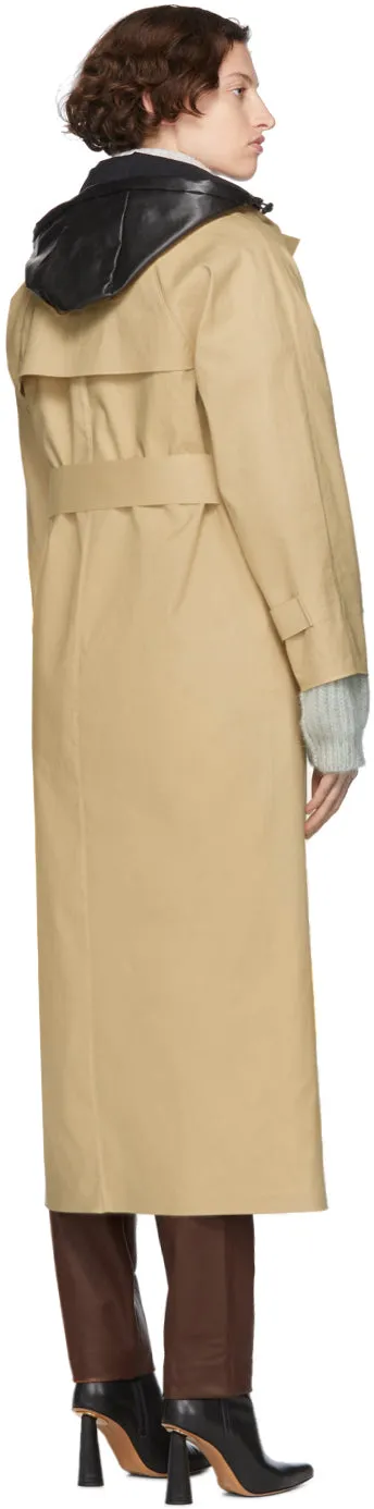 KASSL Editions Beige Hooded Trench Coat