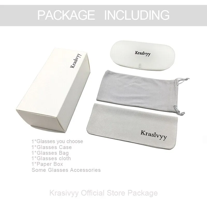 Krasivyy Men's Rimless Square Carbon Fiber Titanium Eyeglasses Kr16027