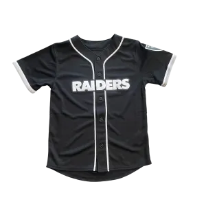 Las Vegas Raiders Youth Fashion Baseball Style Button Up Jersey