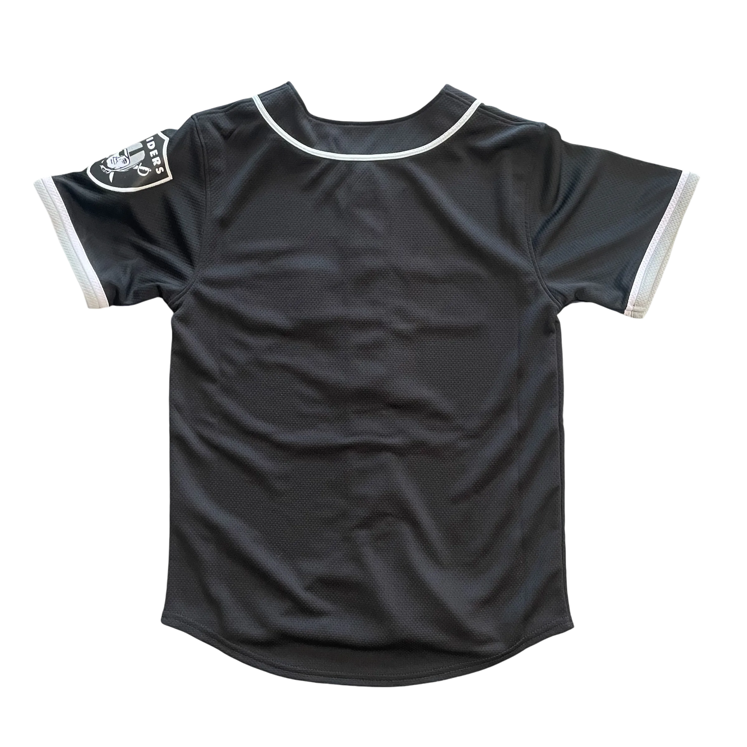 Las Vegas Raiders Youth Fashion Baseball Style Button Up Jersey