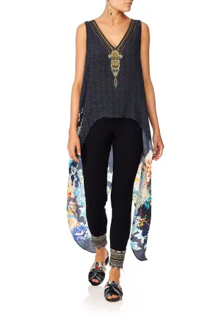 LEGGINGS WITH CONTRAST CUFF AND ZIP MIDNIGHT MOONCHILD