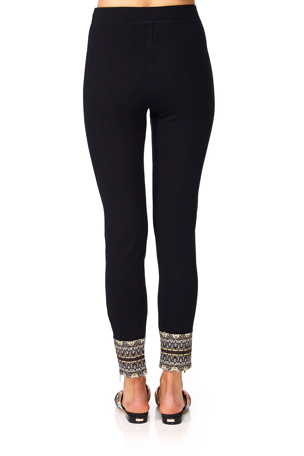 LEGGINGS WITH CONTRAST CUFF AND ZIP MIDNIGHT MOONCHILD