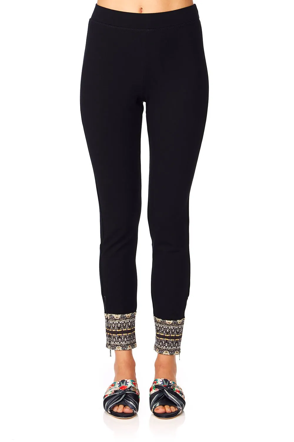 LEGGINGS WITH CONTRAST CUFF AND ZIP MIDNIGHT MOONCHILD