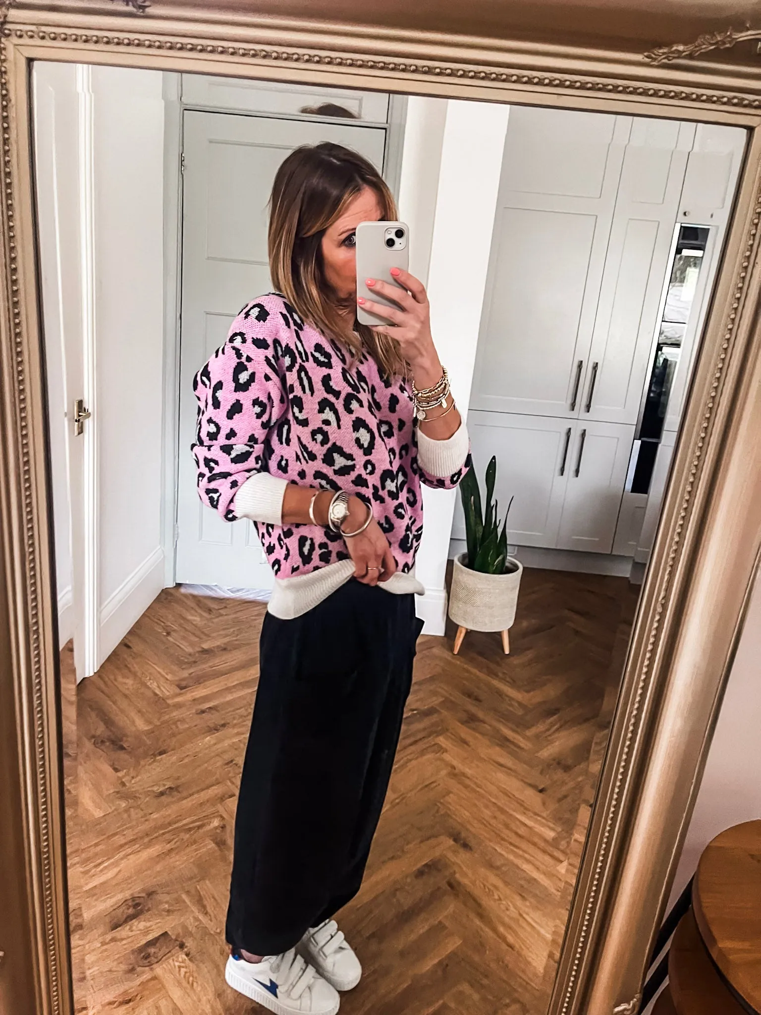 Leopard Bow Knit Jumper