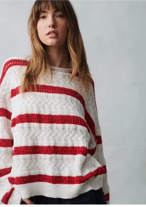 Little Lies Arty Jumper - red and white stripe