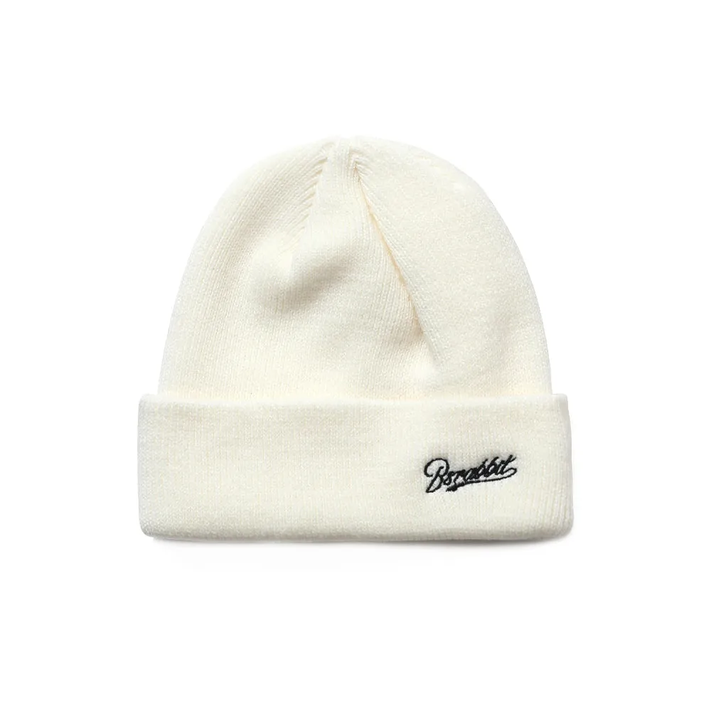 LOGO EMBR BEANIE WHITE