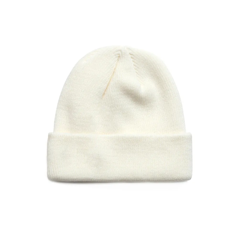 LOGO EMBR BEANIE WHITE