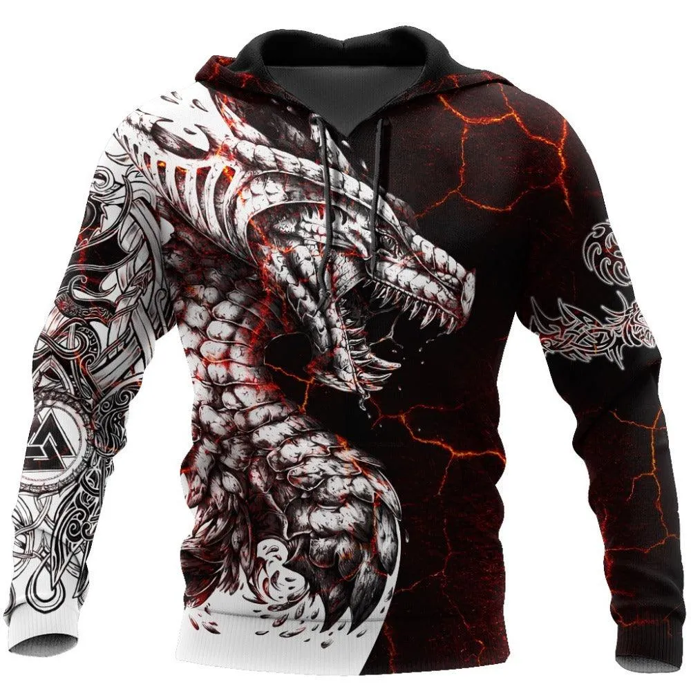 Men's Black And White Printed Sweatshirt