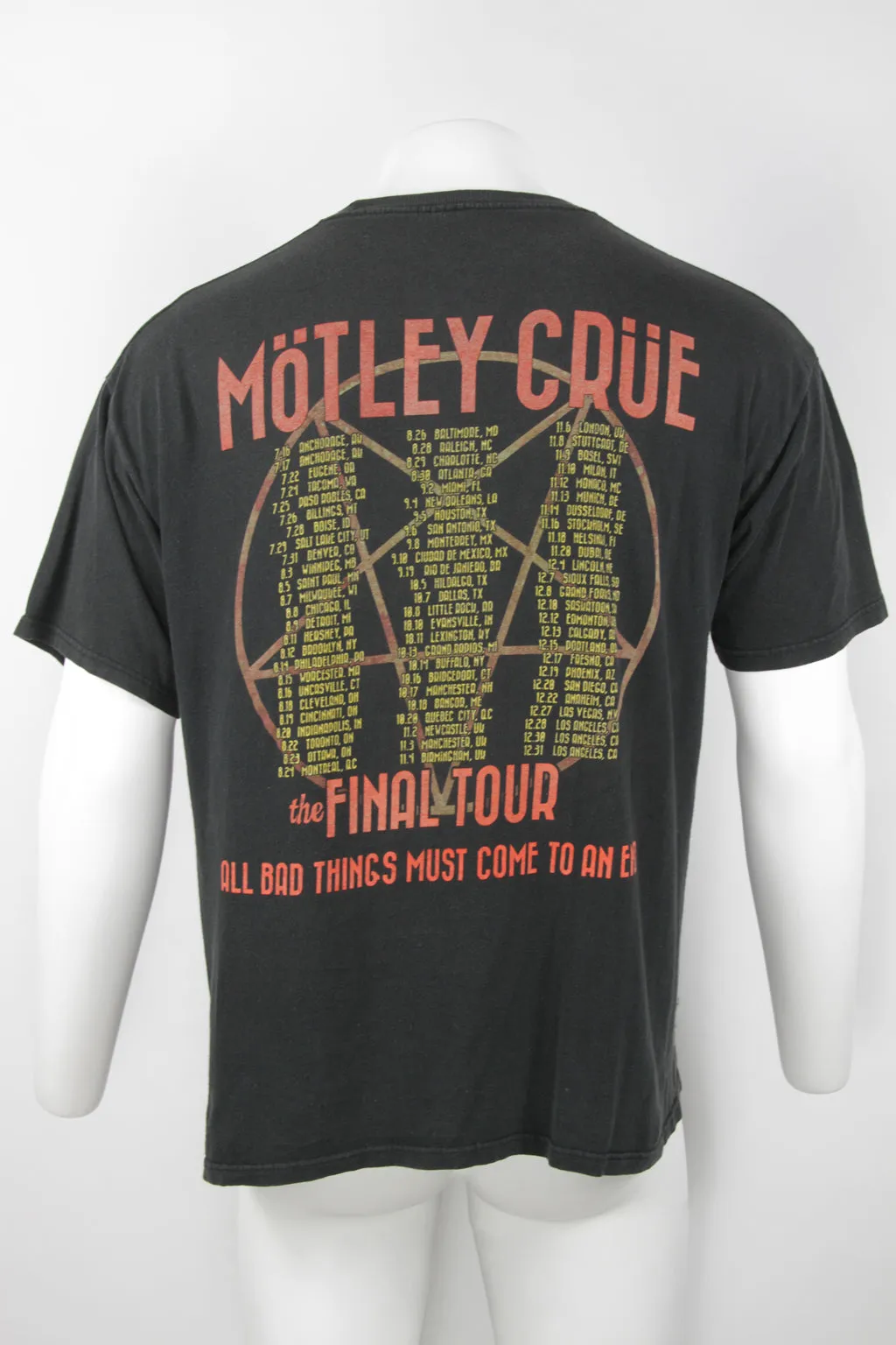 Motley Crue 'The final tour' t-shirt - Black - XL
