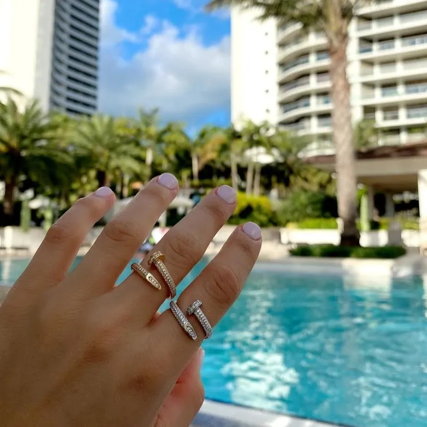 Nail CZ Ring