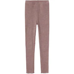 Name It Purple Dove Wossa Wool/Silk Rib Leggings