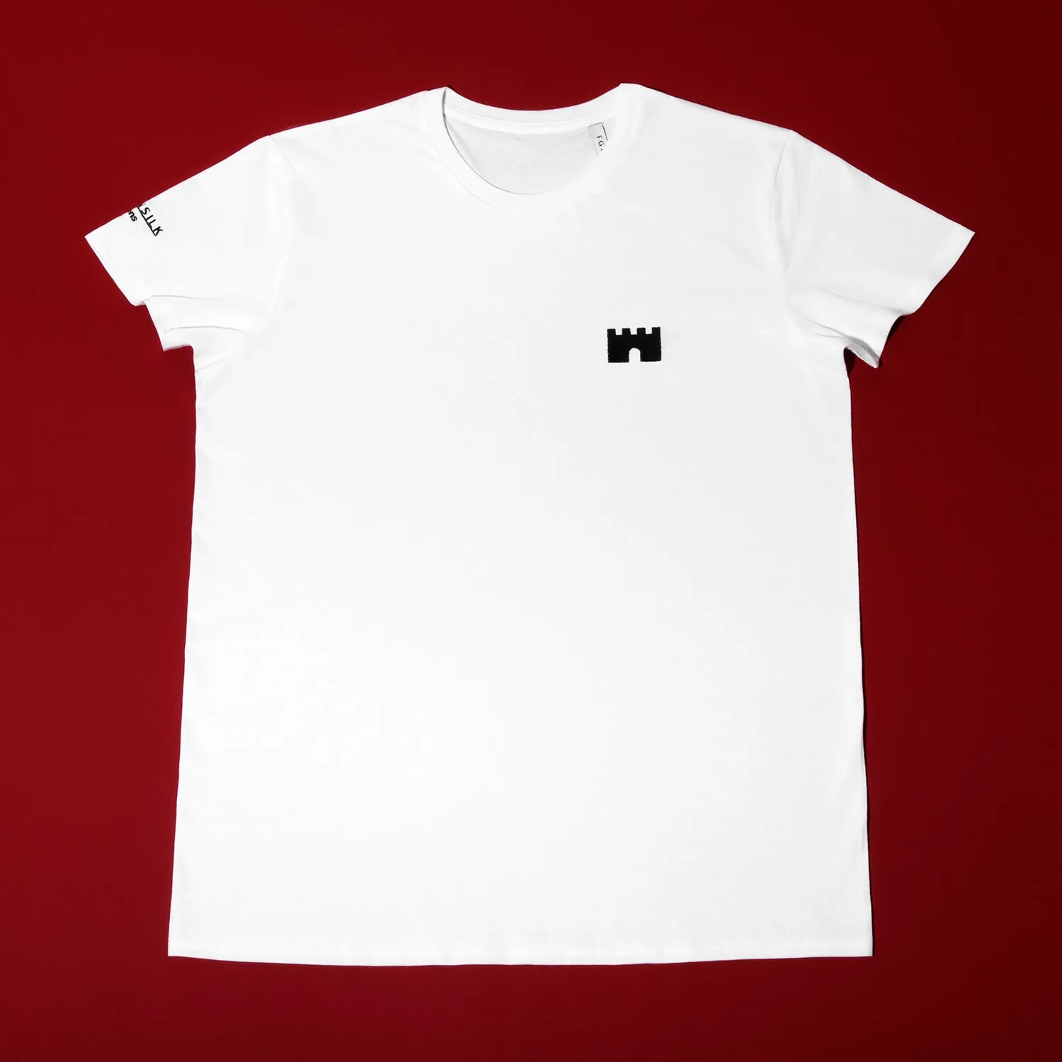 "Tiny Castle B" white t-shirt