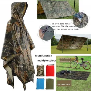 Raincoat Backpack Rain Cover Hiking Cycling Poncho Waterproof Tent Outdoor Camping