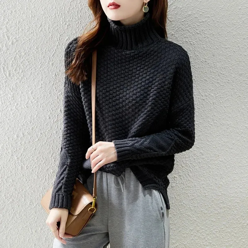 Ruffle Turtleneck Sweater
