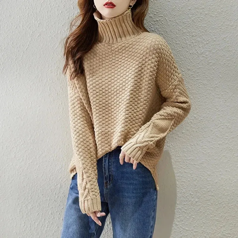 Ruffle Turtleneck Sweater