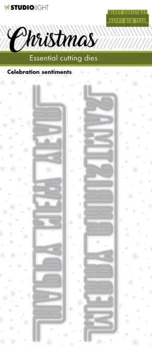 SL Cutting Dies Christmas Celebration Sentiments Essentials 50x152x1mm 4 PC nr.240
