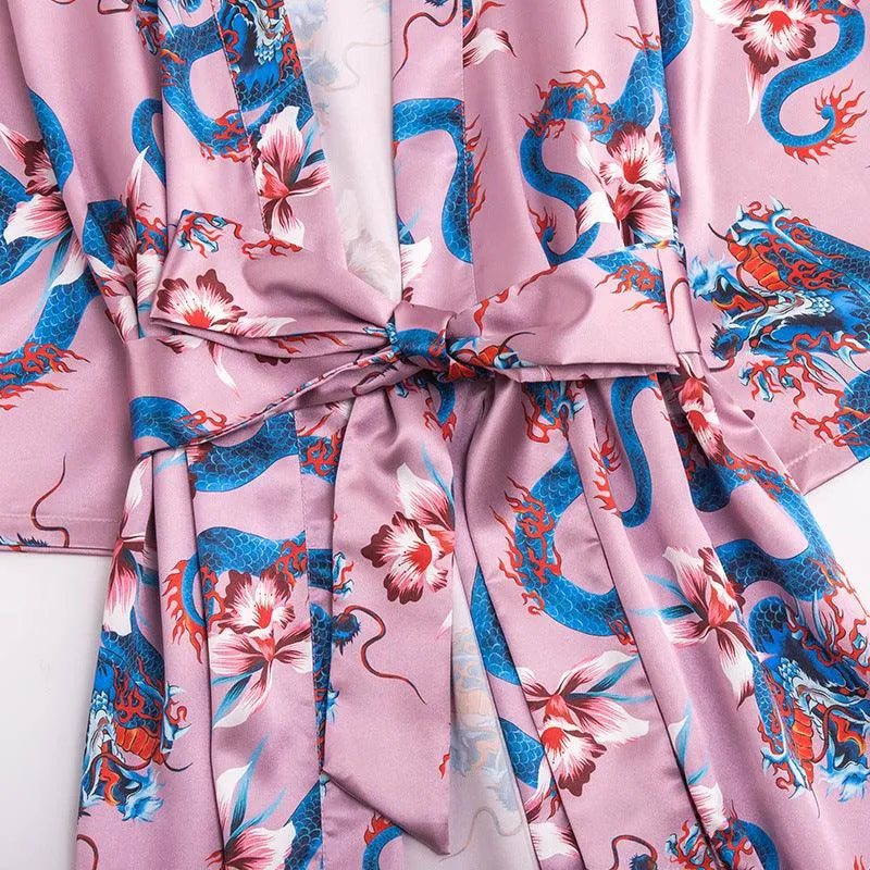 Summer ice silk robe