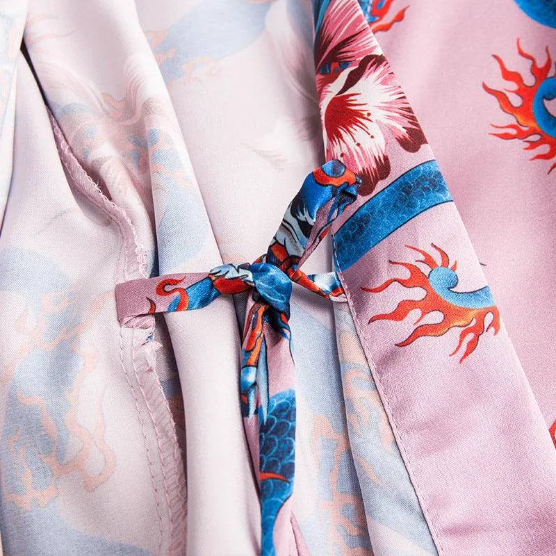 Summer ice silk robe