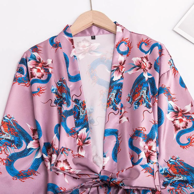 Summer ice silk robe