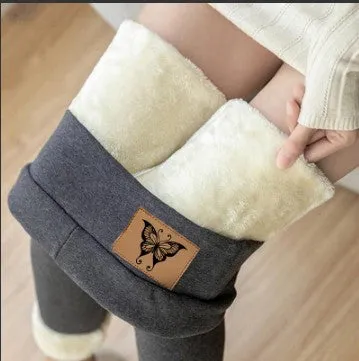 Winter Stretchable Tights | Lambswool Tights | Women's Tights | Waist Black Leggings | Compression Thick Lamb Wool Pants | High Waist | Winter Gift